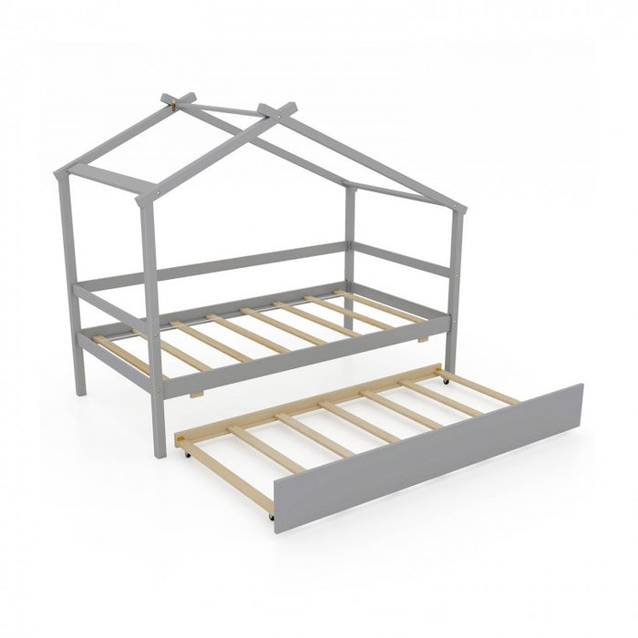 Sofa Bed with Pull-Out Trundle and Loft-Style Frame