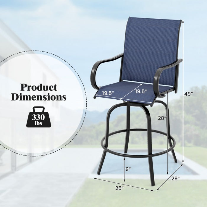 Costway Patio Set with Swivel Chairs - Suitable for Garden and Backyard