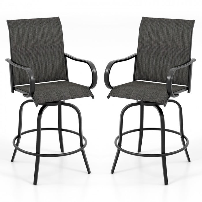 Costway Patio Set with Swivel Chairs - Suitable for Garden and Backyard