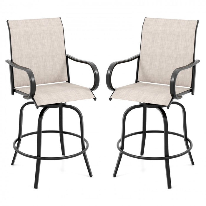 Costway Patio Set with Swivel Chairs - Suitable for Garden and Backyard