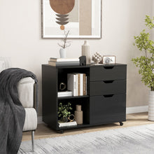 Load image into Gallery viewer, 3-Drawer Mobile File Cabinet with Shelving

