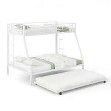 Load image into Gallery viewer, Metal Bunk Bed with Pull-out Trundle Bed for Dorms and Guest Rooms
