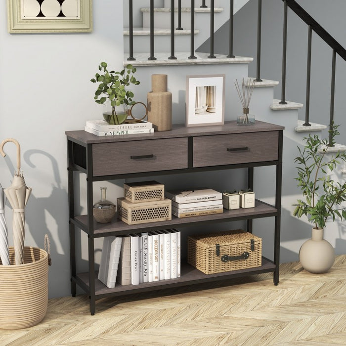 Costway Console Tables for Entryway with 2 Drawers - Suitable for Living Room