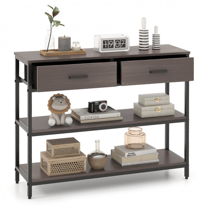 Costway Console Tables for Entryway with 2 Drawers - Suitable for Living Room