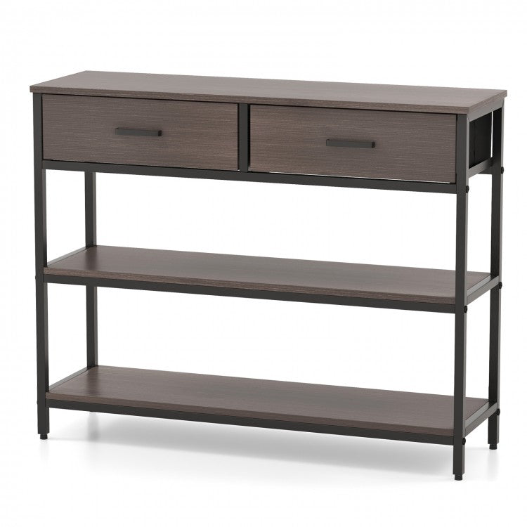 Costway Console Tables for Entryway with 2 Drawers - Suitable for Living Room