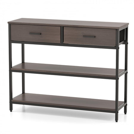 Costway Console Tables for Entryway with 2 Drawers - Suitable for Living Room
