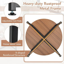 Load image into Gallery viewer, Costway Modern Round Dining Room Table Set of 3 with Square Side Table - Suitable for Living Room and Cafe
