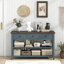 Load image into Gallery viewer, Navy Blue Living Room Furniture with Drawer Console Sofa Table
