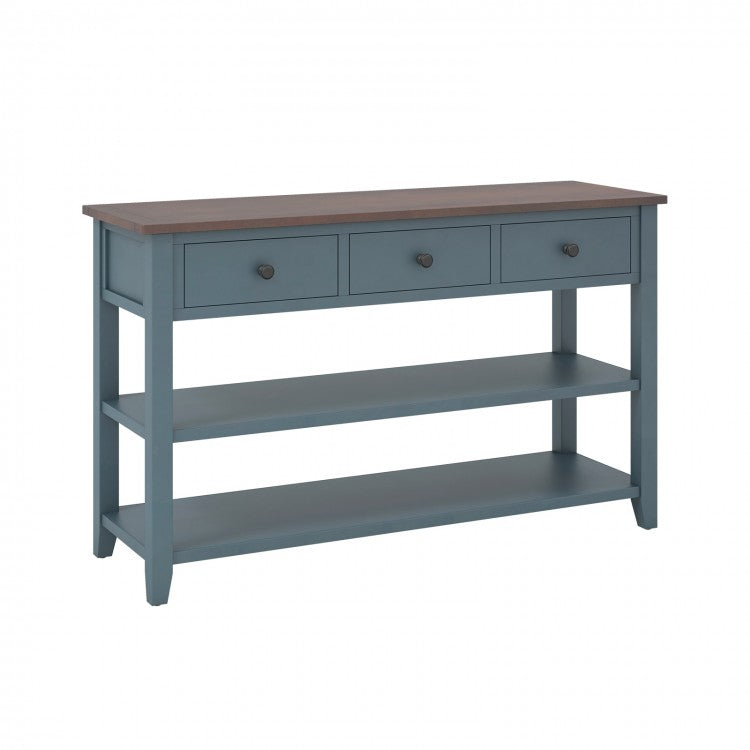 Navy Blue Living Room Furniture with Drawer Console Sofa Table
