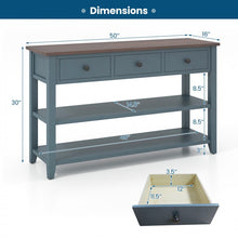 Load image into Gallery viewer, Navy Blue Living Room Furniture with Drawer Console Sofa Table
