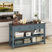 Load image into Gallery viewer, Navy Blue Living Room Furniture with Drawer Console Sofa Table

