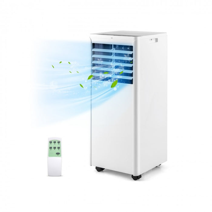 8000 BTU White 4-in-1 Multifunctional Portable Air Conditioner with 24-Hour Timer