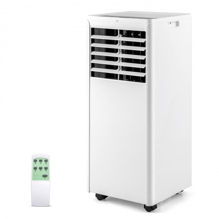 8000 BTU White 4-in-1 Multifunctional Portable Air Conditioner with 24-Hour Timer