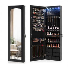 Load image into Gallery viewer, Modern Minimalist Wall-Mounted Mirrored Jewelry Cabinet with Lock
