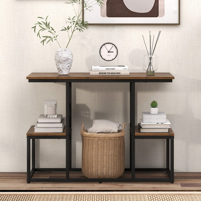 50-Inch Industrial-Style Metal TV Stand & Media Console
