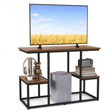 Load image into Gallery viewer, 50-Inch Industrial-Style Metal TV Stand &amp; Media Console
