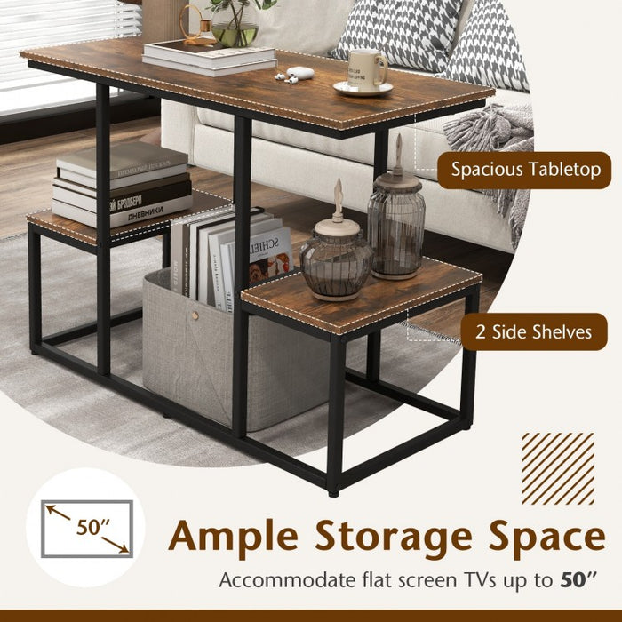 50-Inch Industrial-Style Metal TV Stand & Media Console