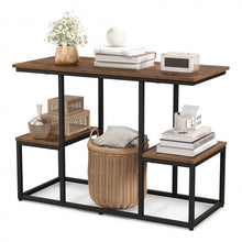 Load image into Gallery viewer, 50-Inch Industrial-Style Metal TV Stand &amp; Media Console
