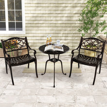 Load image into Gallery viewer, Outdoor Patio Garden Aluminum Metal Dining Chairs Set - 2-Piece with Curved Backrest
