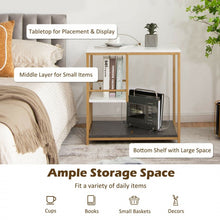 Load image into Gallery viewer, Costway Modern Minimalist Bed Side Tables with Marble Top - 3-Tier Storage Side Table Suitable for Bedroom and Living Room
