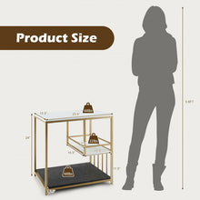 Load image into Gallery viewer, Costway Modern Minimalist Bed Side Tables with Marble Top - 3-Tier Storage Side Table Suitable for Bedroom and Living Room
