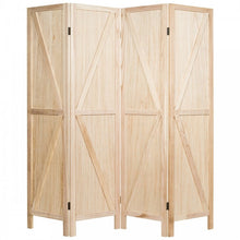 Load image into Gallery viewer, 4-Panel Folding Wooden Room Divider for Bedroom and Living Room
