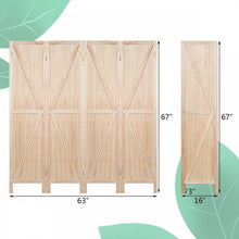 Load image into Gallery viewer, 4-Panel Folding Wooden Room Divider for Bedroom and Living Room
