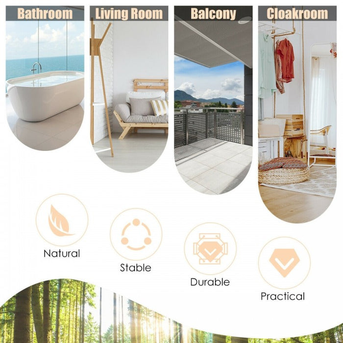 4-Panel Folding Wooden Room Divider for Bedroom and Living Room