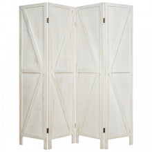 Load image into Gallery viewer, 4-Panel Folding Wooden Room Divider for Bedroom and Living Room
