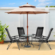 Charger l&#39;image dans la galerie, 2-Pack Outdoor Portable Black Folding Lawn Chairs with Headrests
