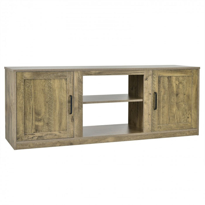 58-inch TV Stand with Storage Cabinets, Fits up to 65-inch TV