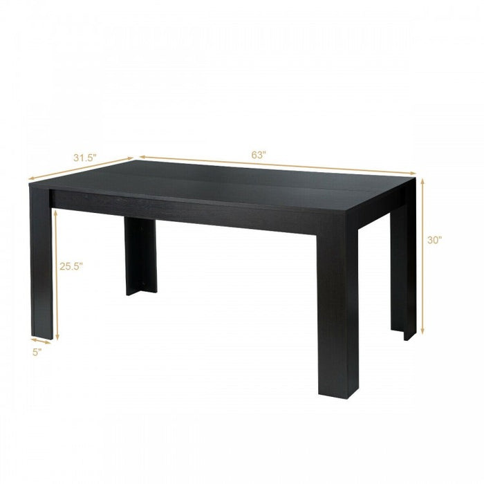 Modern Solid Wood Dining Room Table - Rectangular Design, Suitable for Kitchen and Restaurant