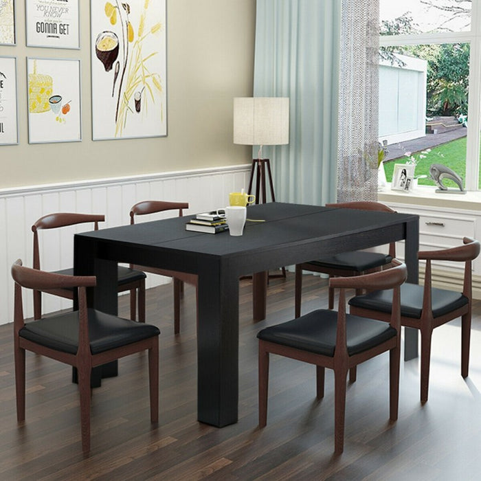 Modern Solid Wood Dining Room Table - Rectangular Design, Suitable for Kitchen and Restaurant