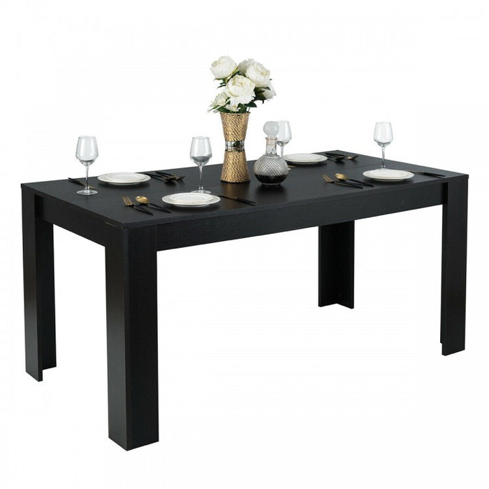 Modern Solid Wood Dining Room Table - Rectangular Design, Suitable for Kitchen and Restaurant