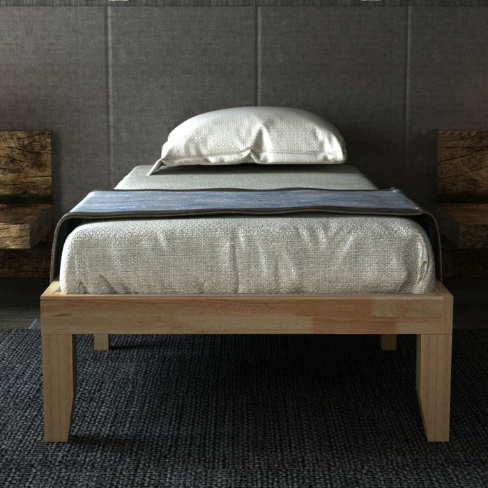 Bedroom Double Solid Wood Bed Frame with Storage Underneath