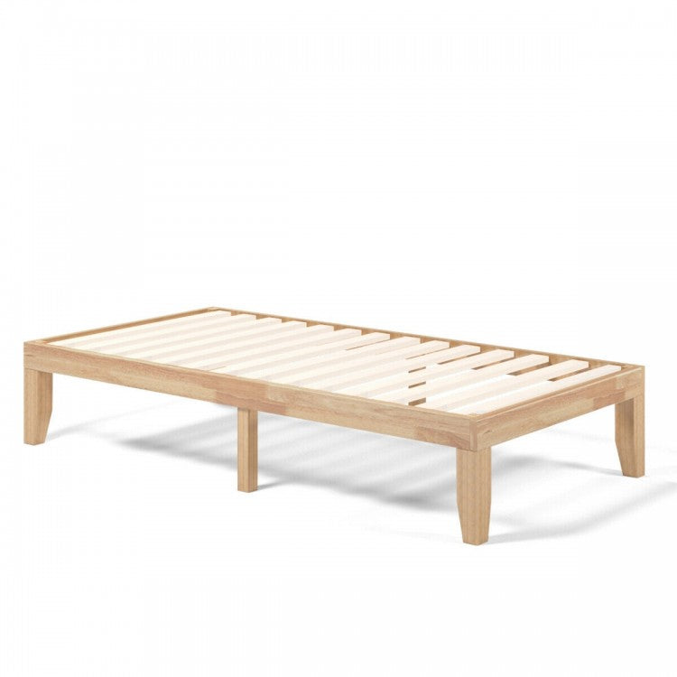 Wooden Platform Bed Frame with Storage Underneath for Two