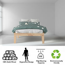 Load image into Gallery viewer, Wooden Platform Bed Frame with Storage Underneath for Two
