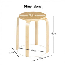 Load image into Gallery viewer, Modern Dining Room Chairs Set of 4 with Curved Wooden Design, Non-Slip Pads, and Stackable Feature
