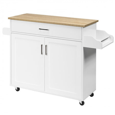 Rolling Kitchen Island Cart with Multiple Storage
