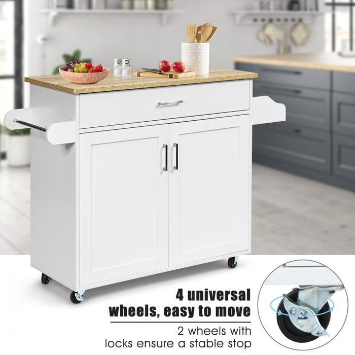 Rolling Kitchen Island Cart with Multiple Storage