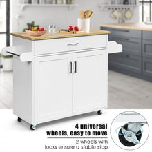 Load image into Gallery viewer, Rolling Kitchen Island Cart with Multiple Storage
