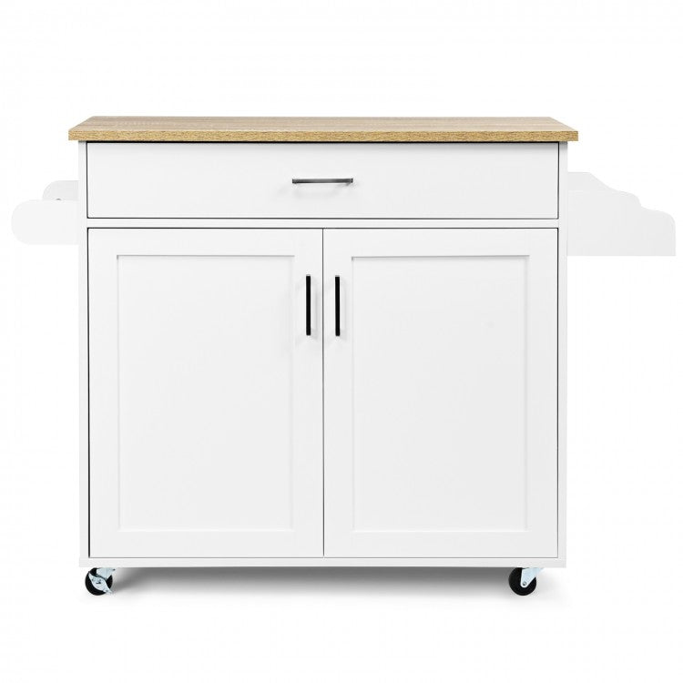Rolling Kitchen Island Cart with Multiple Storage