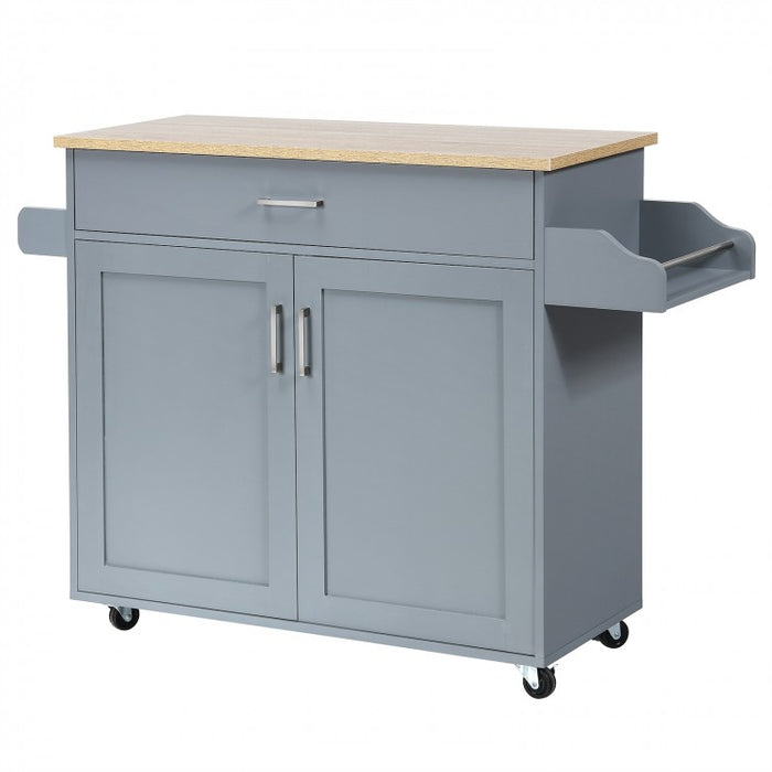 Rolling Kitchen Island Cart with Multiple Storage