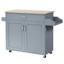 Load image into Gallery viewer, Rolling Kitchen Island Cart with Multiple Storage
