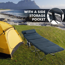 Load image into Gallery viewer, Outdoor Folding Camping Bed with Stretchable Design and Mattress - Suitable for Hiking and Mountaineering
