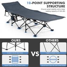 Load image into Gallery viewer, Outdoor Folding Camping Bed with Stretchable Design and Mattress - Suitable for Hiking and Mountaineering
