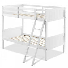 Load image into Gallery viewer, Costway Solid Wood Bunk Bed with Ladder and Safety Guardrails - Suitable for Bedroom, Dormitory, and Apartment
