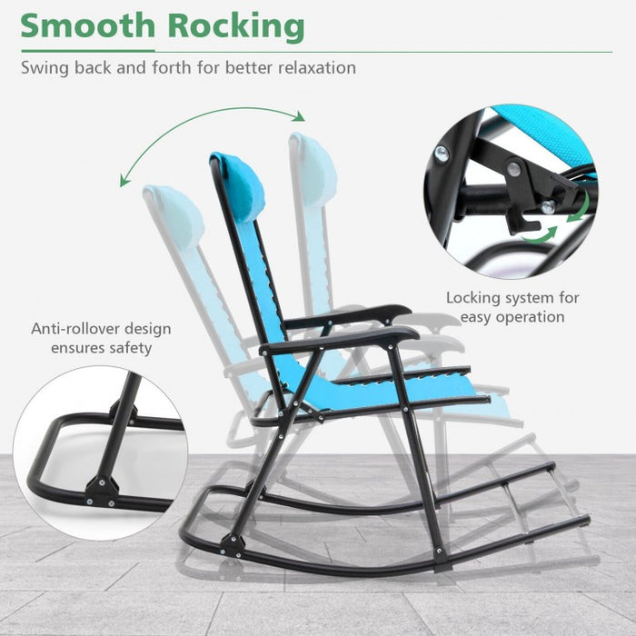 Outdoor Rocking Camping Chair - Portable Folding Chair Suitable for Camping and Hiking