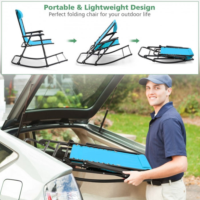 Outdoor Rocking Camping Chair - Portable Folding Chair Suitable for Camping and Hiking