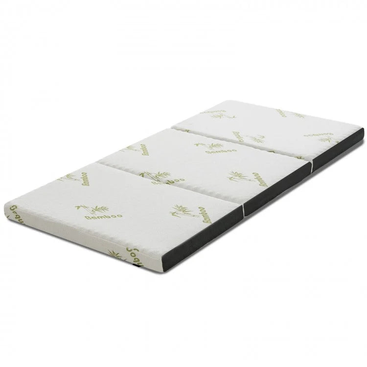 Portable Foldable Memory Foam Mattress with Carrying Case